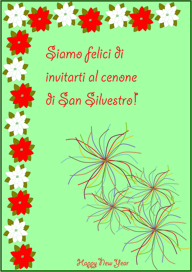 Il biglietto di invito realizzato con Inkscape