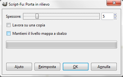 Il filtro Porta in rilievo in Gimp
