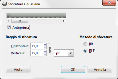 La Sfocatura Gaussiana in Gimp