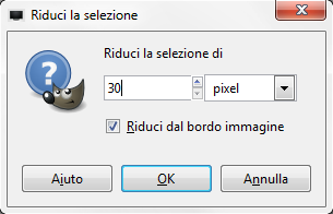 Ridurre la selezione in Gimp