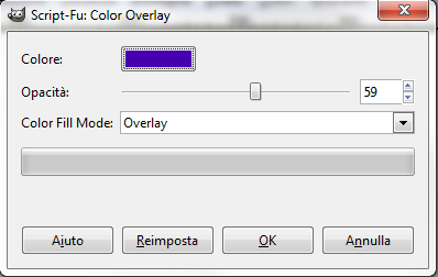 L'effetto Color Overlay