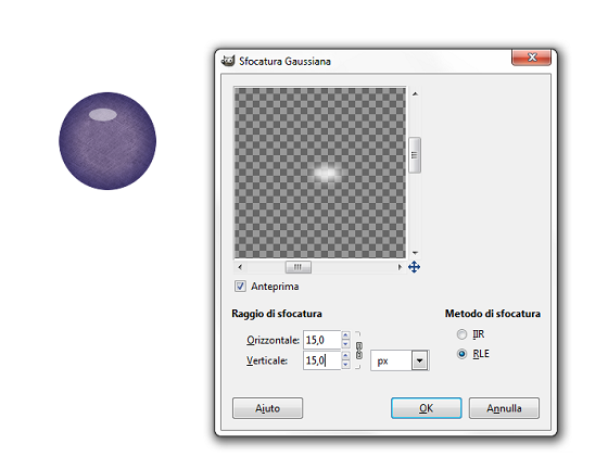 La sfocatura gaussiana in Gimp