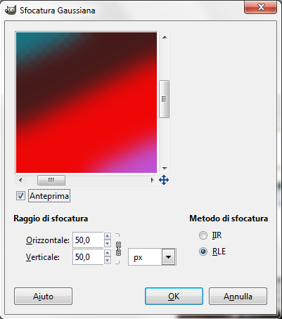 La Sfocatura gaussiana in Gimp