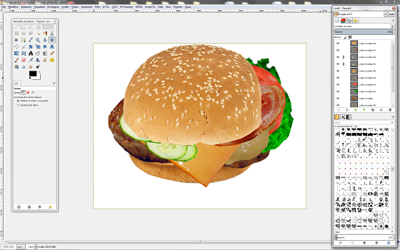 Il risultato finale in Gimp