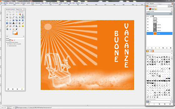 Il risultato finale in Gimp