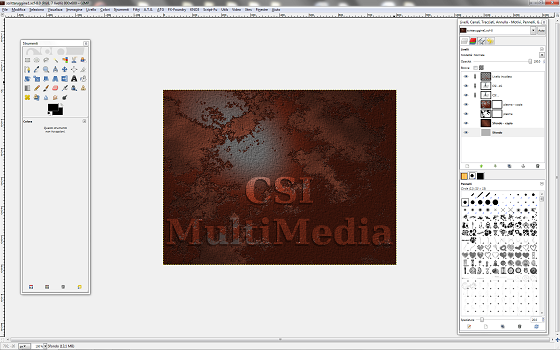 Il risultato finale in Gimp