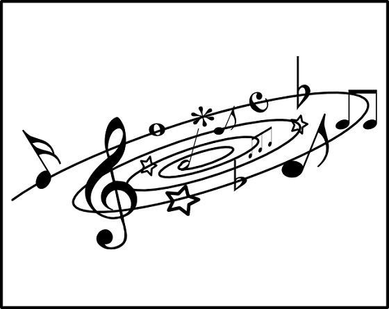 Il disegno a tema musicale disegnato con Inkscape