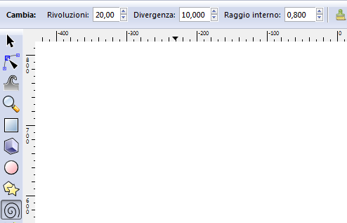 Impostiamo i valori della spirale