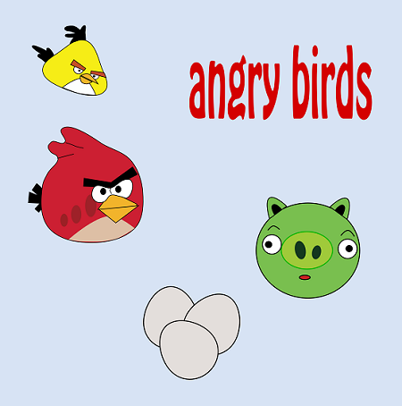 Angry birds disegnati con Inkscape