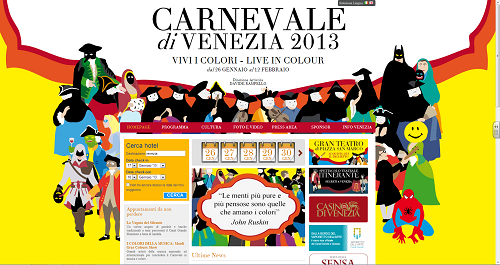 Il sito ufficiale del Carnevale di Venezia