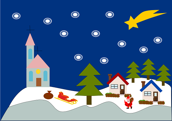 Disegni Di Natale Paesaggi Gia Colorati.Paesaggi Innevati Con Inkscape Csi Multimedia