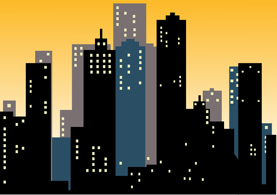 Skyline disegnato con Inkscape