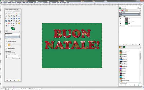 Il risultato finale in Gimp