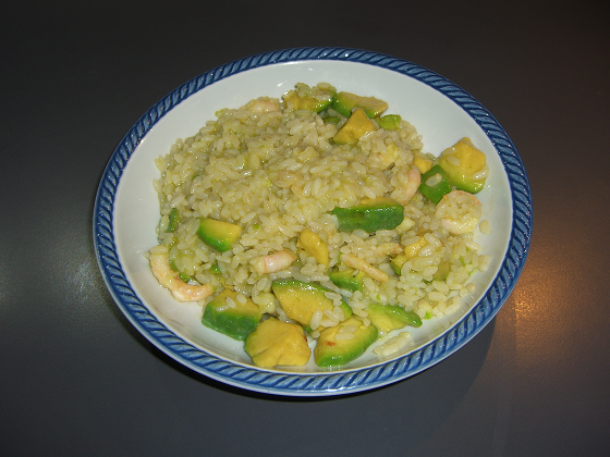 Risotto di gamberi e avocado