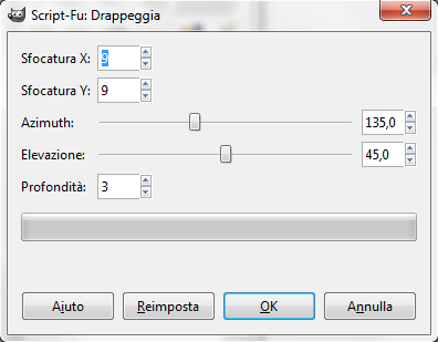 Il filtro Drappeggia in Gimp