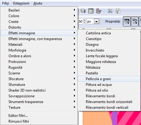 Il filtro Pellicola a grani in Inkscape