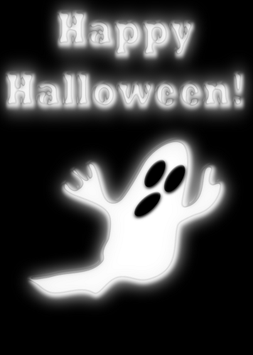 Il fantasma di Halloween realizzato con Inkscape