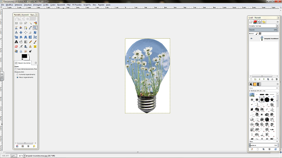 Il risultato finale in Gimp