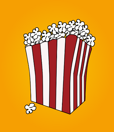 Popcorn disegnato con Inkscape