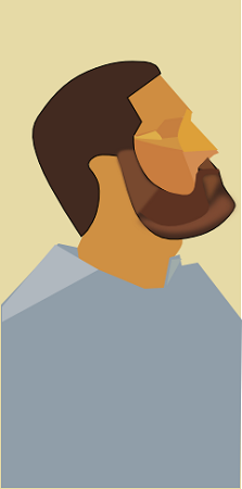 Il profilo stilizzato creato con Inkscape