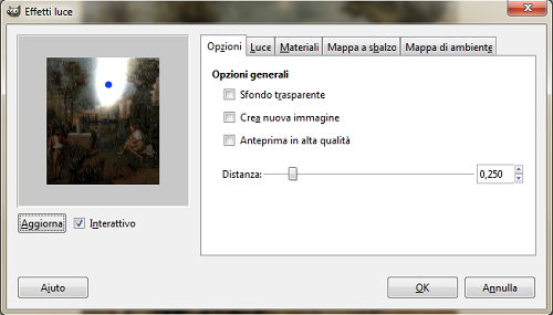 Effetti di luce in Gimp