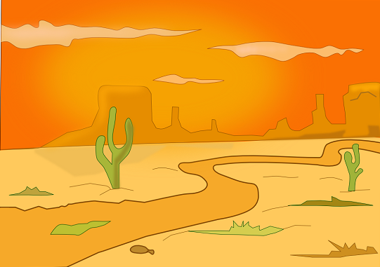 Il deserto disegnato con Inkscape