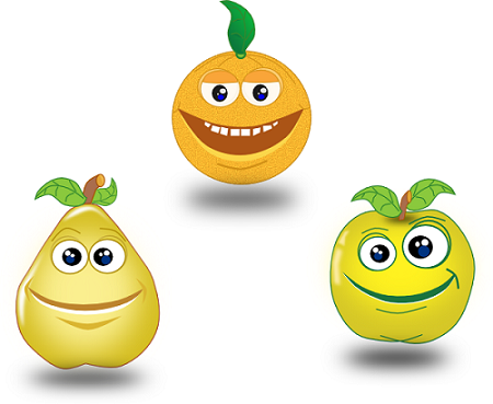 La frutta disegnata con Inkscape