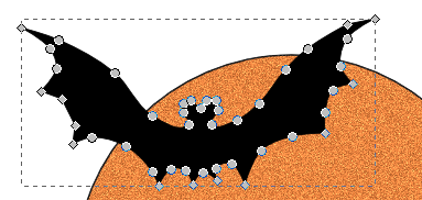 Il pipistrello disegnato con Inkscape