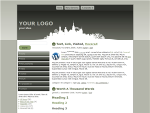 Black White template preview - wordpress 3.2