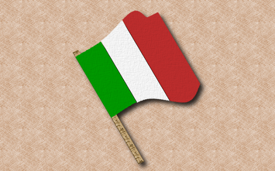 La Bandiera italiana realizzata con Gimp