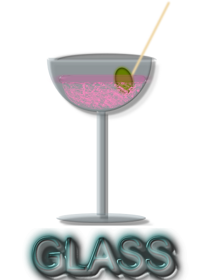 Il bicchiere realizzato con Inkscape