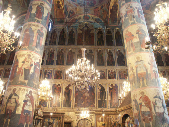 L'iconostasi della cattedrale dell'Assunzione del Cremlino di Mosca