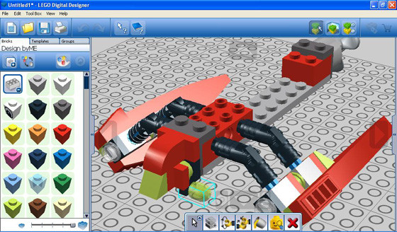 Uno dei modelli già pronti in Lego Digital Designer