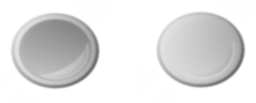 I due stati del pulsante realizzati con Gimp