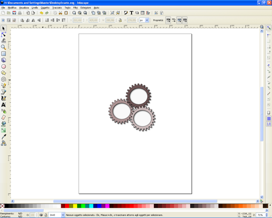 Il risultato ottenuto con Inkscape