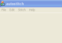 Il menu principale di Autostitch