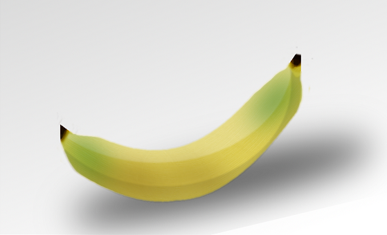 La banana disegnata con Gimp