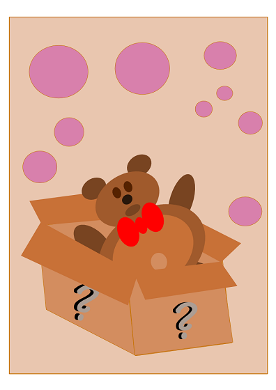 La scatola dei regali disegnata con Inkscape