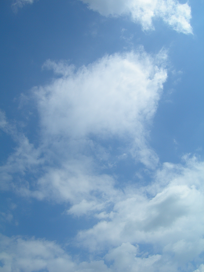 Cielo azzurro e nuvole bianche
