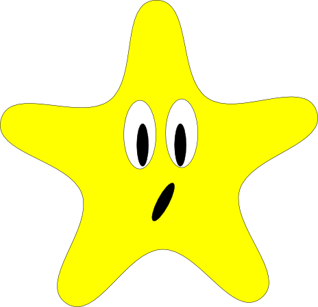 La stella con gli angoli arrotondati creata con Inkscape