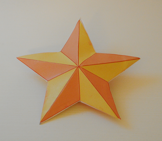 La stella tridimensionale creata con Inkscape