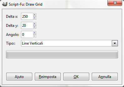 Il filtro Draw Grid in Gimp