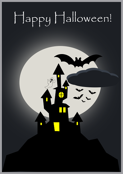 Un disegno per Halloween realizzato con Inkscape