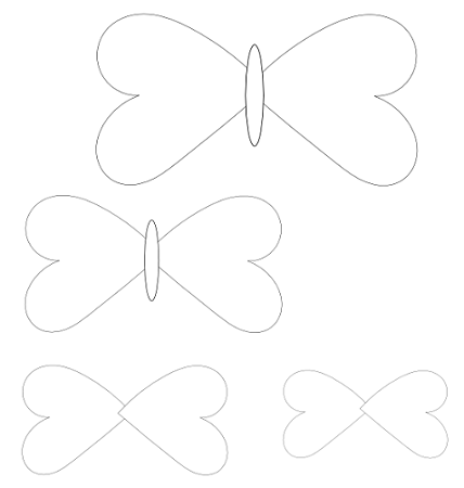 Le quattro parti della farfalla