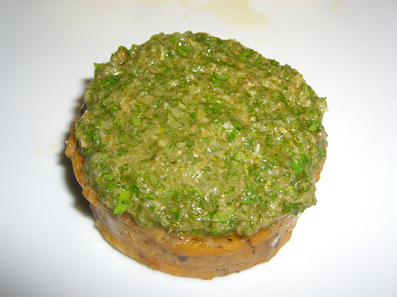 Hamburger di farro con salsa verde