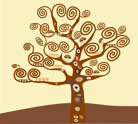 L'albero in stile Klimt realizzato con Inkscape