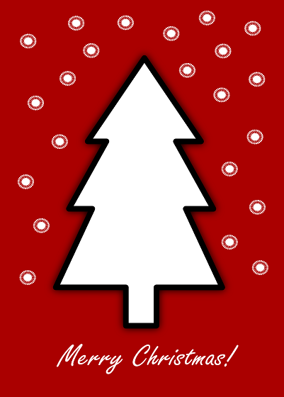 Il biglietto natalizio realizzato con Inkscape