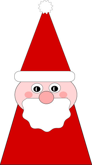 Babbo Natale stilizzato disegnato con Inkscape
