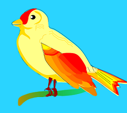 L'uccellino disegnato da Camilla con Inkscape