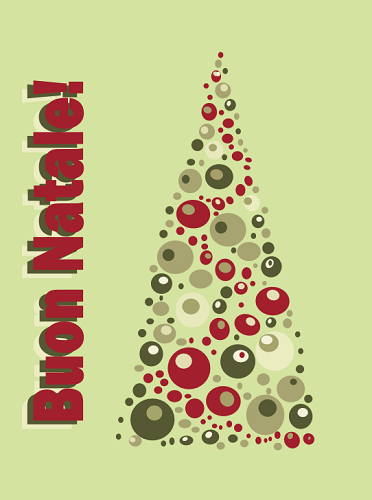 Un albero di Natale moderno disegnato con Inkscape